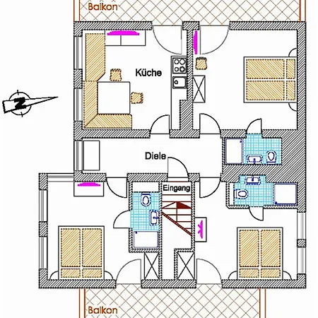 Haus Tasser 아파트 *